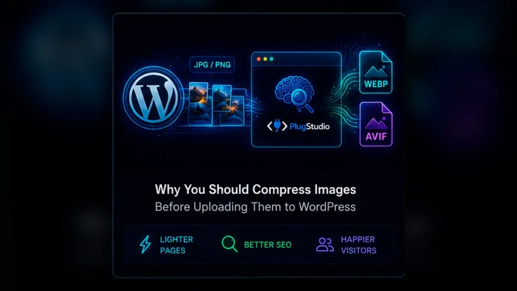 Compress JPG and PNG images before uploading them to WordPress