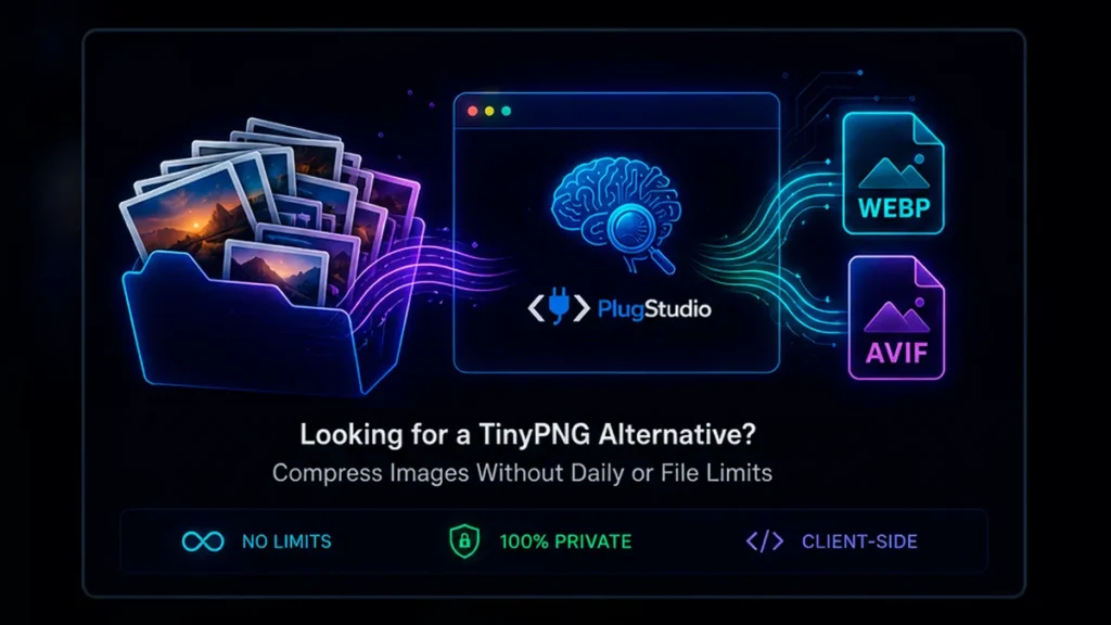 Unlimited image compressor alternative to TinyPNG with WebP and AVIF conversion
